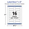 Avery Durable Waterproof Rectangle Labels with Sure Feed, 1" x 3"